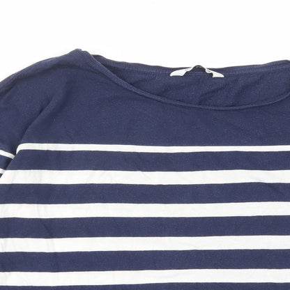 Womens UK Size S Pull&Bear Blue Basic T-Shirt