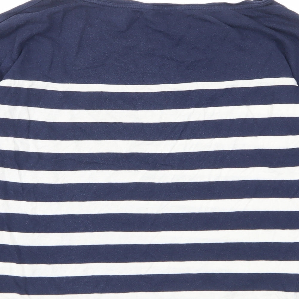 Womens UK Size S Pull&Bear Blue Basic T-Shirt