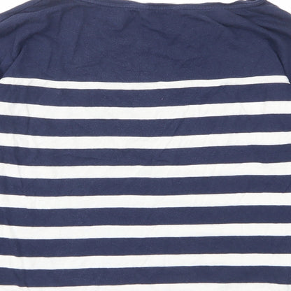Womens UK Size S Pull&Bear Blue Basic T-Shirt