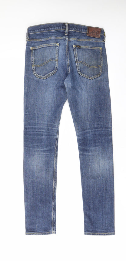 Lee Mens Blue Cotton Skinny Jeans Size 29 in L32 in Regular Zip - Pockets