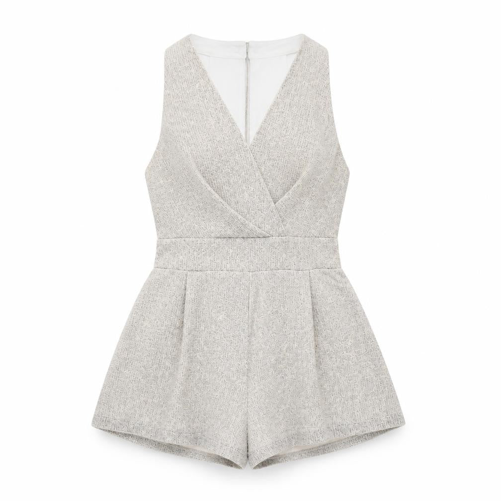 Womens UK Size S Love One-Piece Beige Playsuit