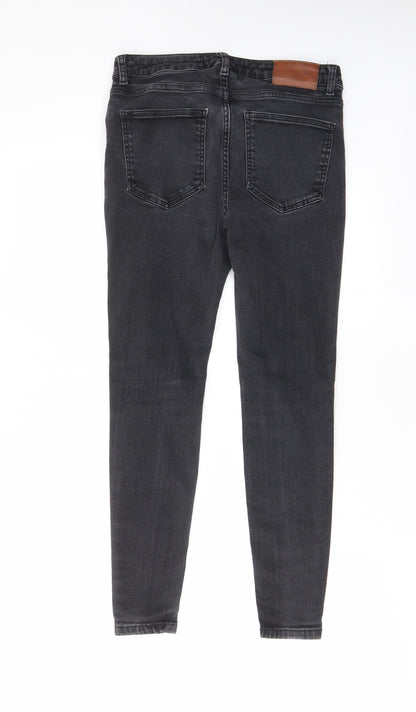 Pre London Womens Black Cotton Skinny Jeans Size 30 in L25 in Regular Zip - Pockets