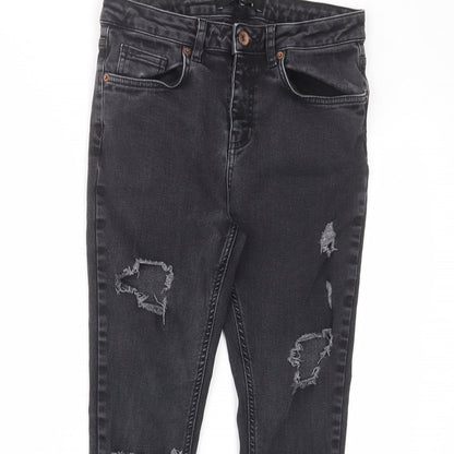 Pre London Womens Black Cotton Skinny Jeans Size 30 in L25 in Regular Zip - Pockets