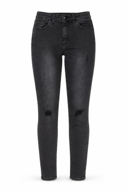 Womens UK Size 4 Denim & Co. Regular Fit Skinny Grey Jeans