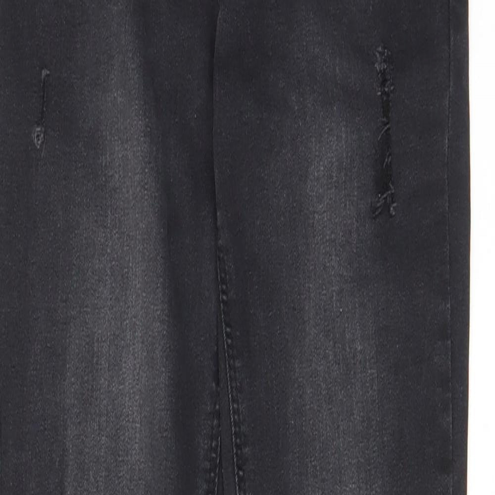 Denim & Co. Womens Grey Cotton Skinny Jeans Size 4 L28 in Regular Zip - Pockets