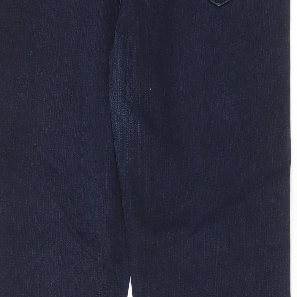 Casual Wear Womens Blue Cotton Straight Jeans Size 28 in L27 in Regular Zip - Pockets