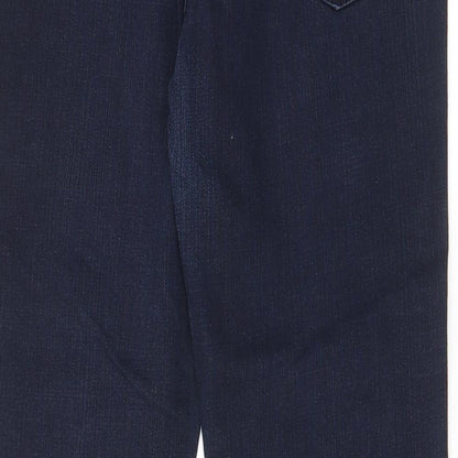 Casual Wear Womens Blue Cotton Straight Jeans Size 28 in L27 in Regular Zip - Pockets