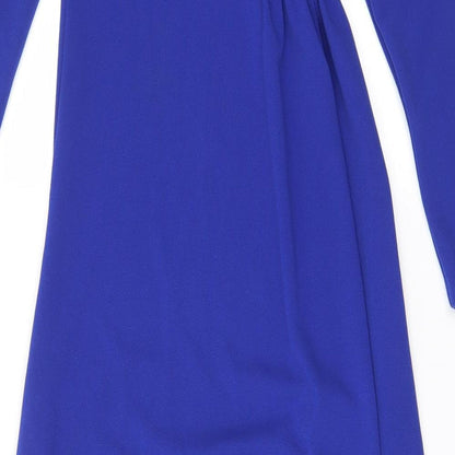 NA-KD Womens Blue Polyacrylate Fibre A-Line Size 2XS Crew Neck Pullover