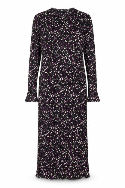Marks and Spencer Womens Purple Geometric Polyester A-Line Size 10 Crew Neck Pullover