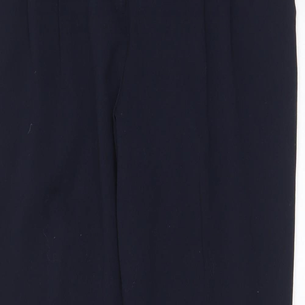 Womens UK Size 12 M&Co Regular Fit  Blue Trousers