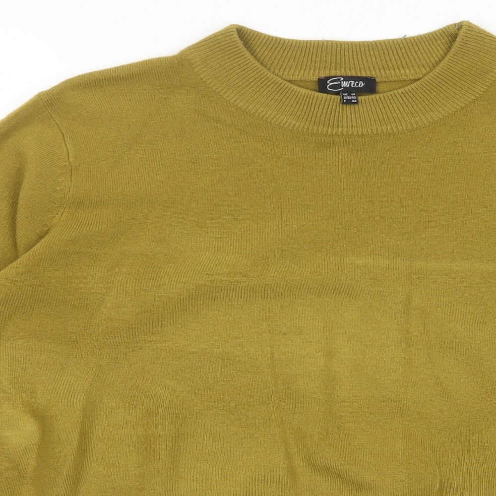 Womens UK Size 14 Emreco Yellow Pullover Jumper