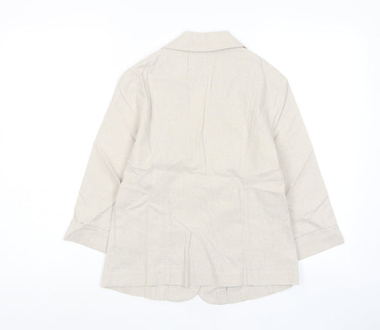 Womens UK Size 10 EWM Beige Jacket