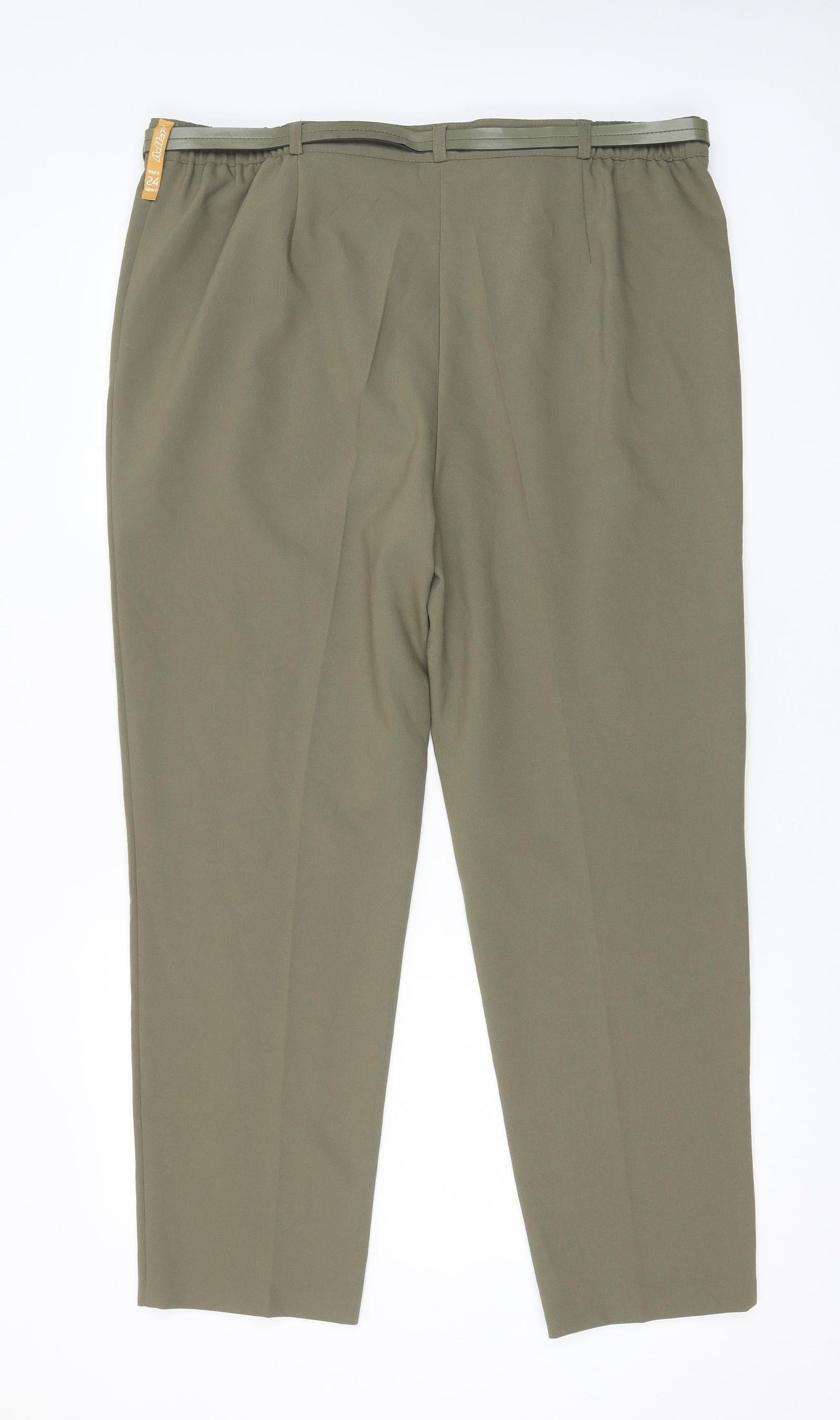 Surprise Womens Green Polyester Trousers Size 24 L28 in Regular Zip - Zip Pockets
