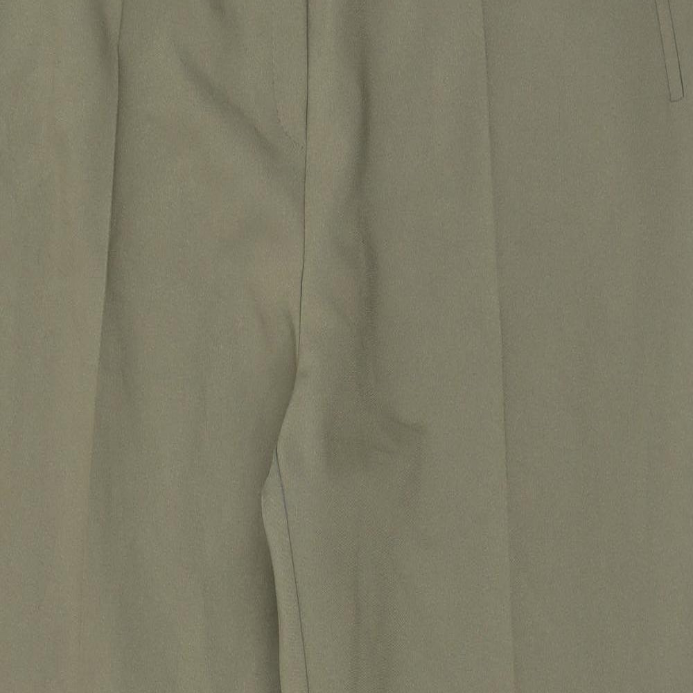 Surprise Womens Green Polyester Trousers Size 24 L28 in Regular Zip - Zip Pockets