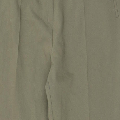 Surprise Womens Green Polyester Trousers Size 24 L28 in Regular Zip - Zip Pockets