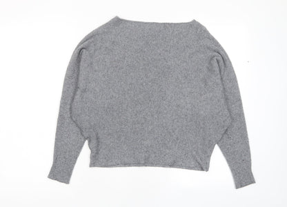 Principles Womens Grey Boat Neck Viscose Pullover Jumper Size M