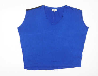 Womens UK Size M Zara Blue Basic Tank