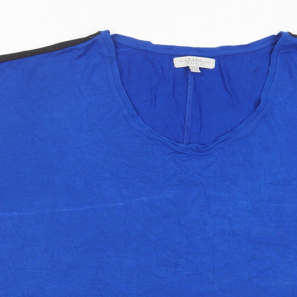 Womens UK Size M Zara Blue Basic Tank