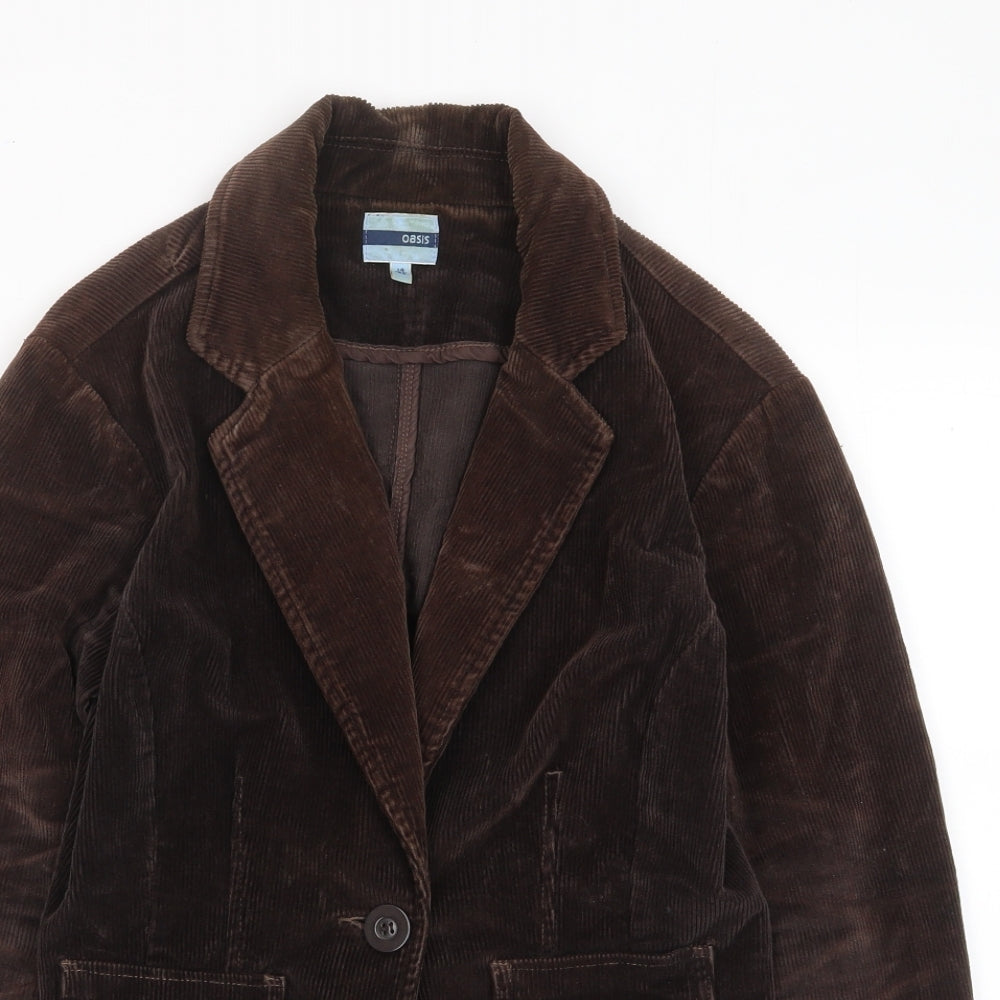 Womens UK Size 14 Oasis Brown Jacket