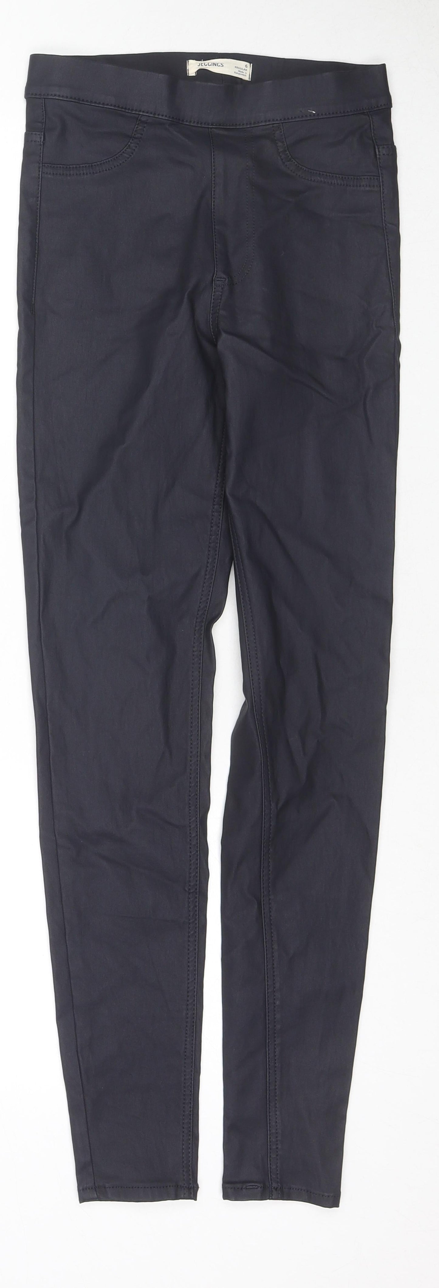 Womens UK Size 6 Marks and Spencer Slim Fit Jegging Blue Trousers