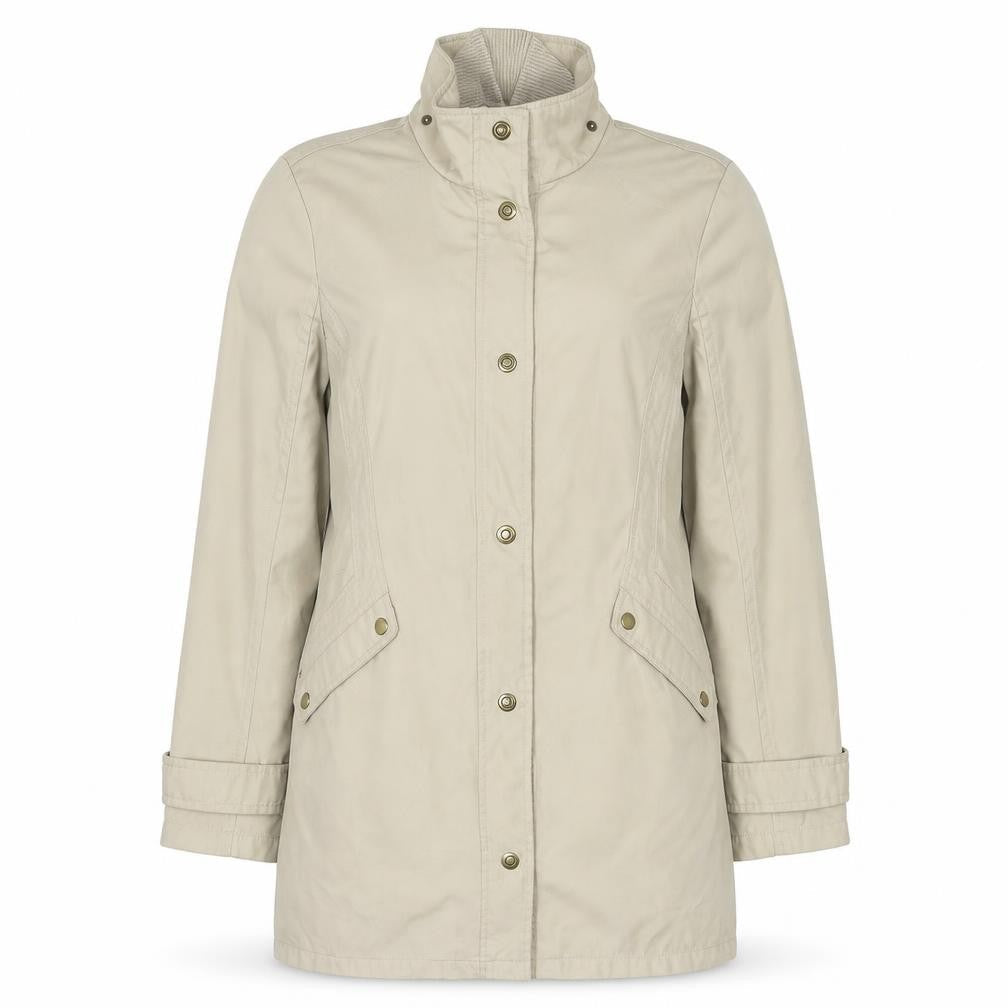 Principles Womens Beige Parka Jacket Size 14 Zip - Detachable Fleece