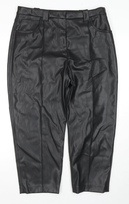 Womens UK Size 18 Marks and Spencer Regular Fit  Black Trousers