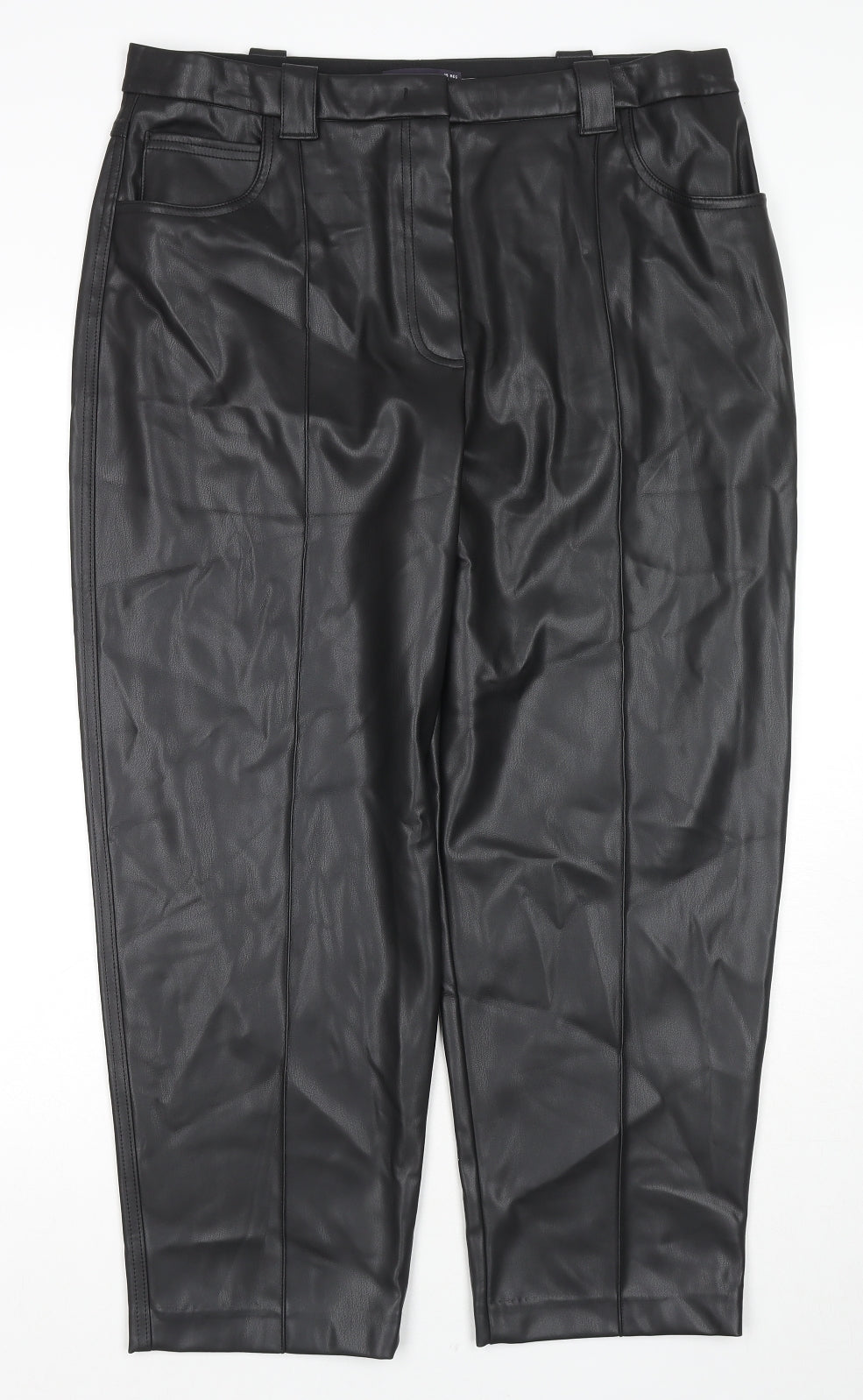 Womens UK Size 18 Marks and Spencer Regular Fit  Black Trousers