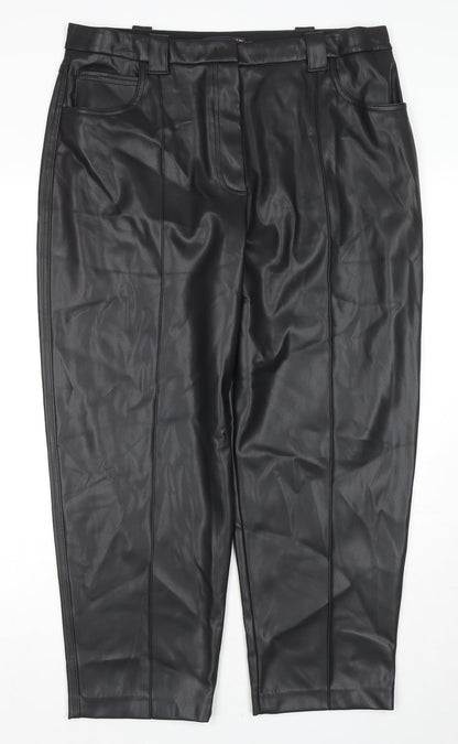 Womens UK Size 18 Marks and Spencer Regular Fit  Black Trousers
