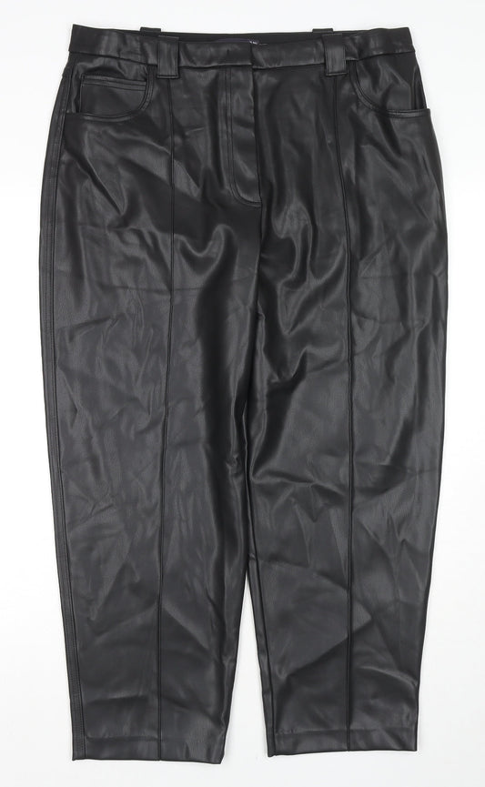 Womens UK Size 18 Marks and Spencer Regular Fit  Black Trousers