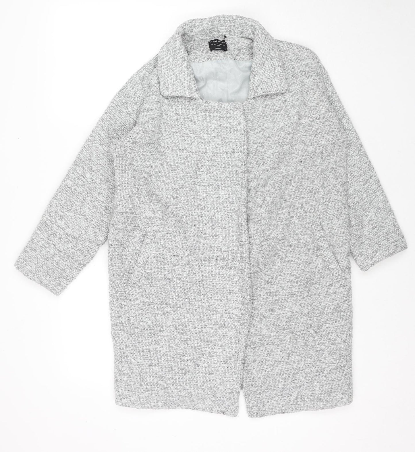 I Love Poponamu Girls Green Pea Coat Coat Size S Snap