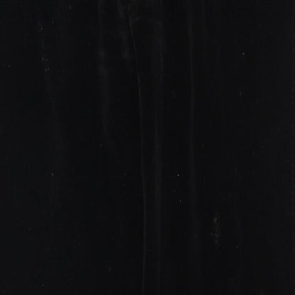 Peter Golding Womens Black Cotton Trousers Size 14 L31 in Regular Zip