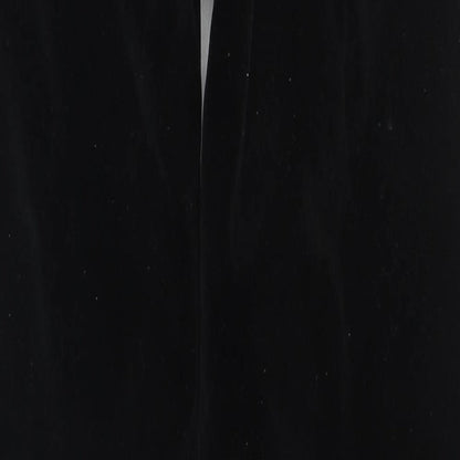 Peter Golding Womens Black Cotton Trousers Size 14 L31 in Regular Zip