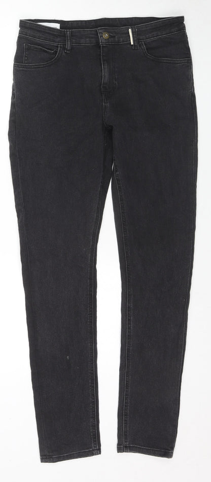 COLLUSION Womens Black Cotton Skinny Jeans Size 34 in L32 in Regular Zip