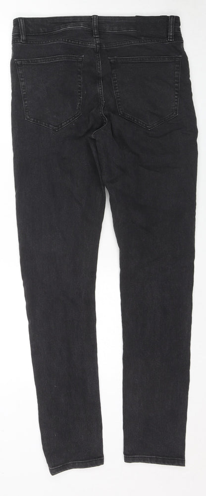 COLLUSION Womens Black Cotton Skinny Jeans Size 34 in L32 in Regular Zip