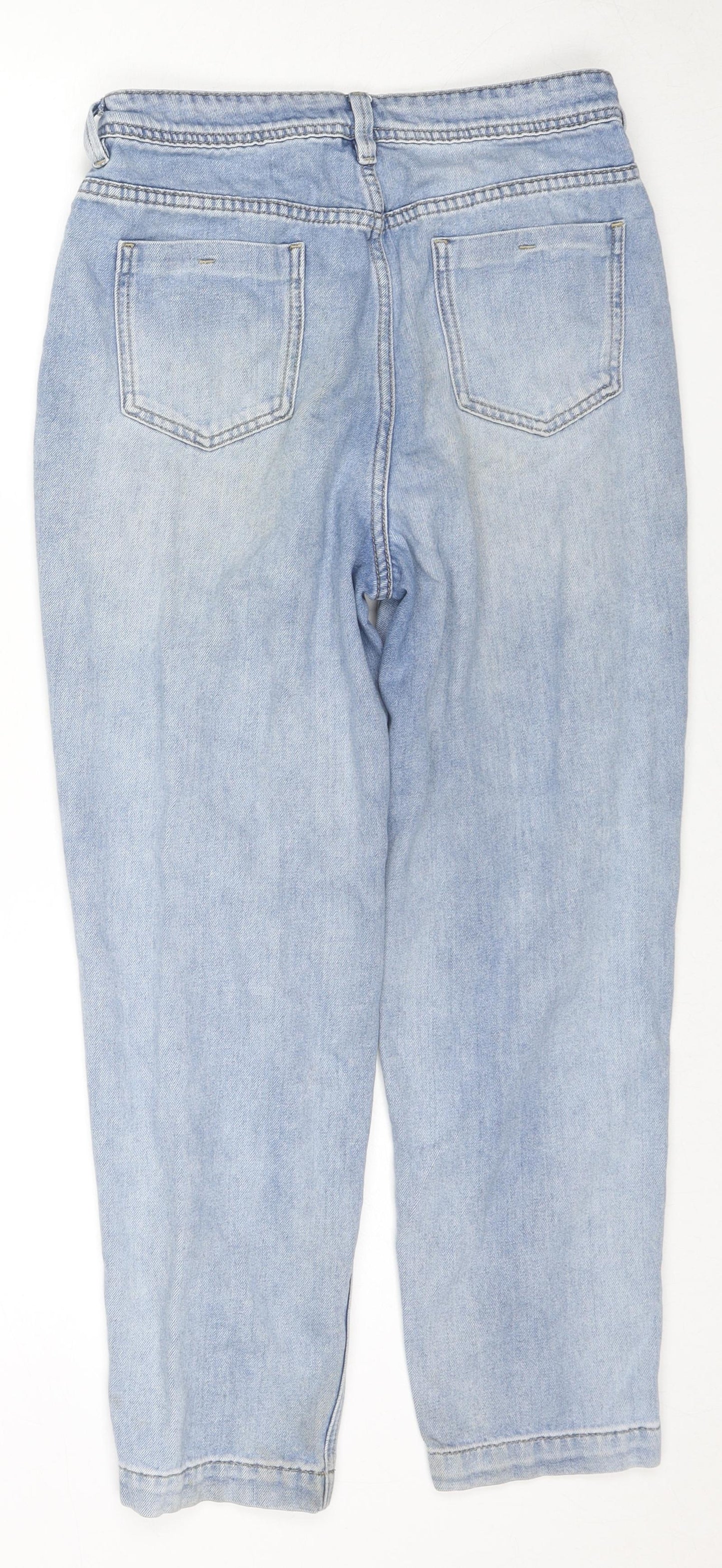 Eifini Womens Blue Cotton Straight Jeans Size L L24 in Regular Zip
