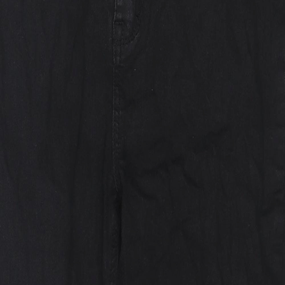 Pebble Bay Womens Black Cotton Skinny Jeans Size 14 L20 in Regular Zip