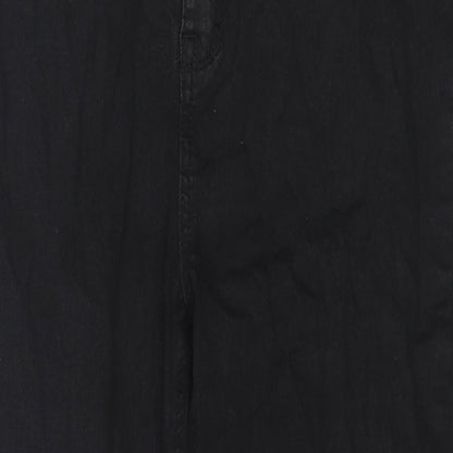 Pebble Bay Womens Black Cotton Skinny Jeans Size 14 L20 in Regular Zip