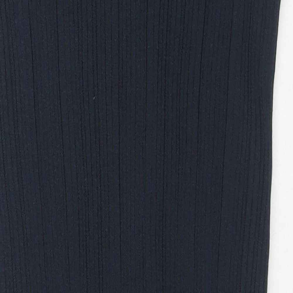 Marks and Spencer Womens Blue Viscose Maxi Skirt Size M - Side Slit(s)