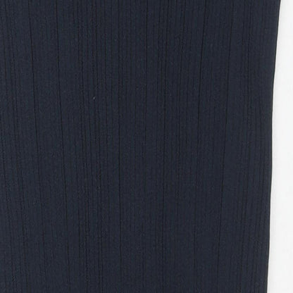 Marks and Spencer Womens Blue Viscose Maxi Skirt Size M - Side Slit(s)