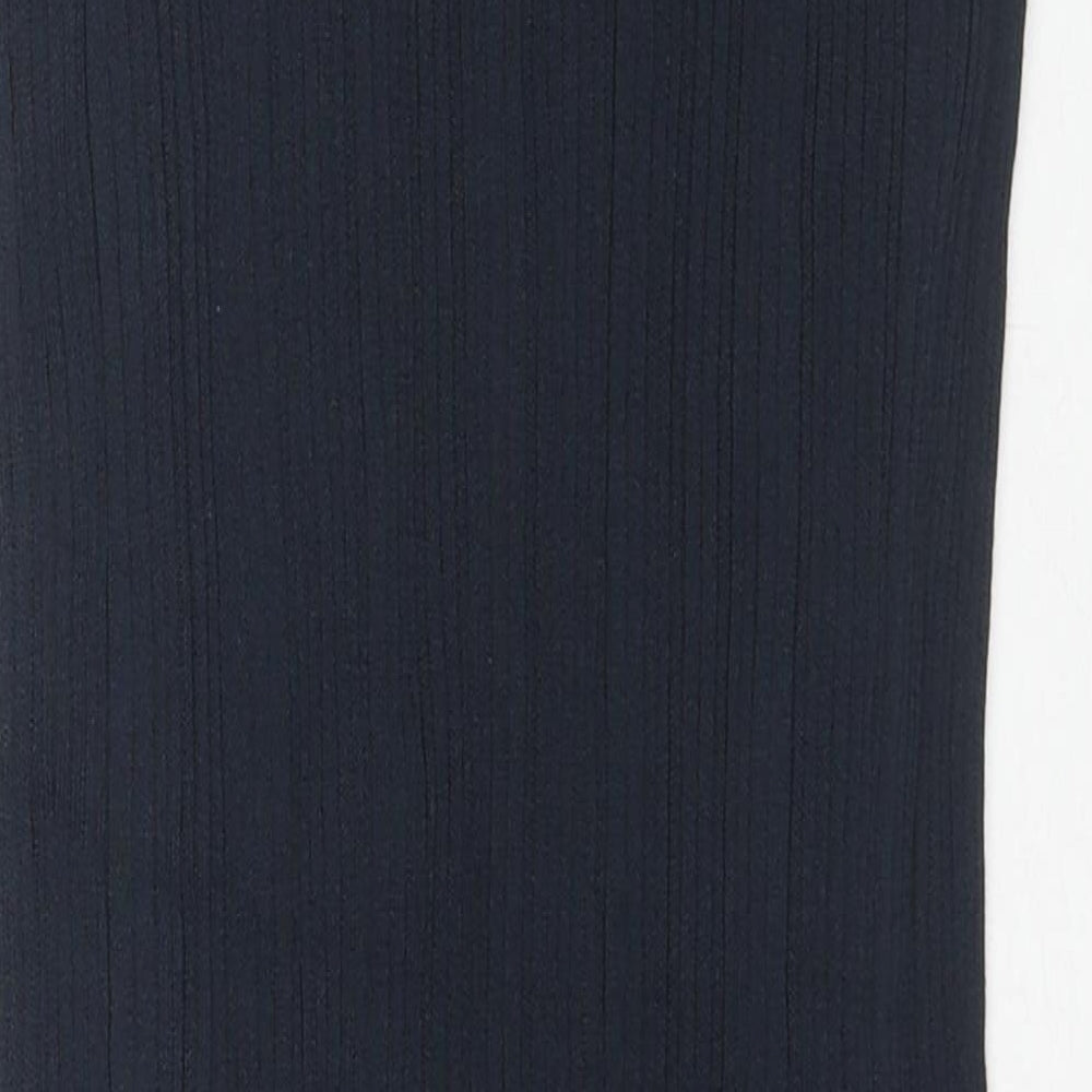 Marks and Spencer Womens Blue Viscose Maxi Skirt Size M - Side Slit(s)