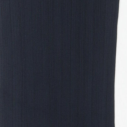 Marks and Spencer Womens Blue Viscose Maxi Skirt Size M - Side Slit(s)