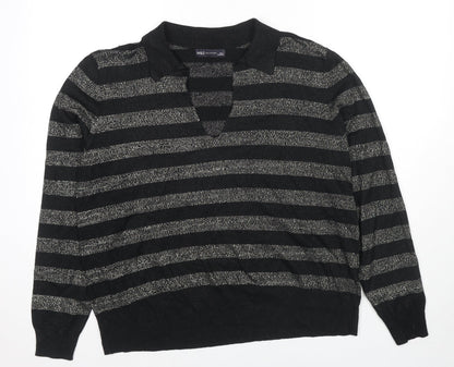 Womens UK Size L Marks and Spencer Black Pullover Jumper