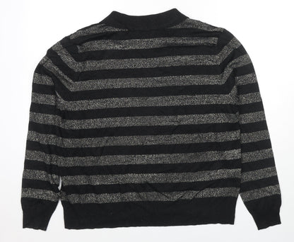 Womens UK Size L Marks and Spencer Black Pullover Jumper