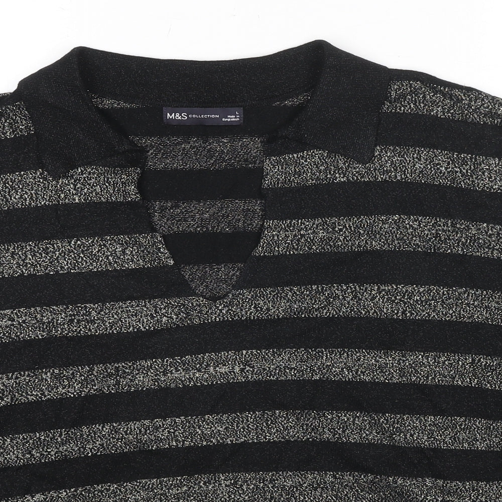 Womens UK Size L Marks and Spencer Black Pullover Jumper