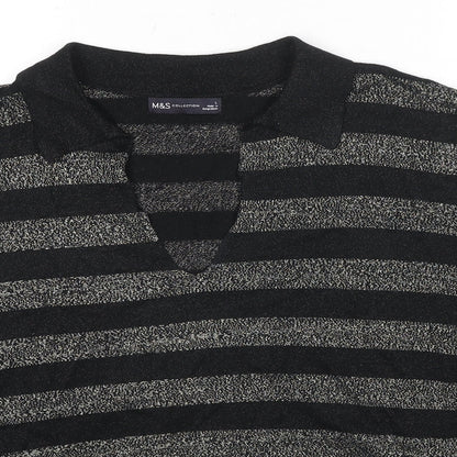Womens UK Size L Marks and Spencer Black Pullover Jumper