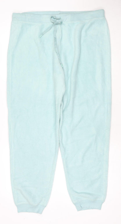 Womens UK Size L Marks and Spencer Regular Fit Sweatpants Blue Trousers