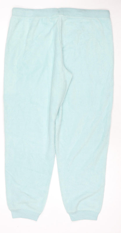 Womens UK Size L Marks and Spencer Regular Fit Sweatpants Blue Trousers
