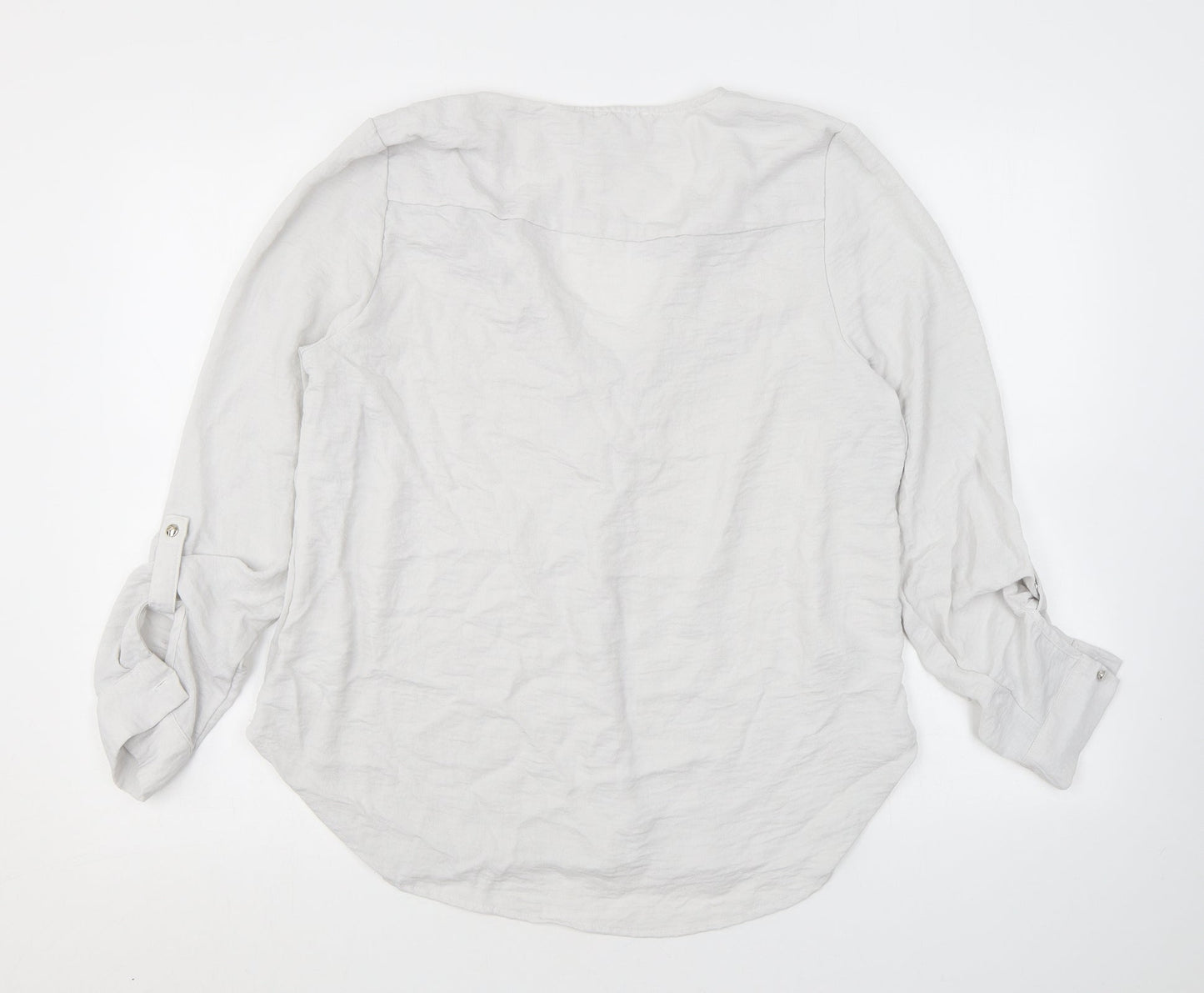 Womens UK Size 12 Apricot Ivory Basic Blouse