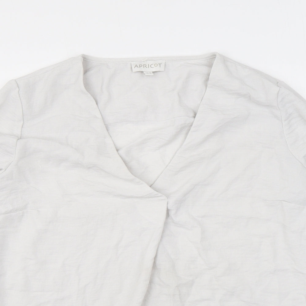 Womens UK Size 12 Apricot Ivory Basic Blouse