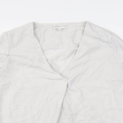 Womens UK Size 12 Apricot Ivory Basic Blouse